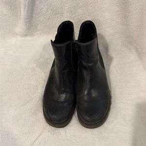 Josef Seibel Black Leather Ankle Boots